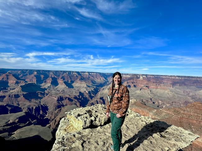 Emily at the grand canyon